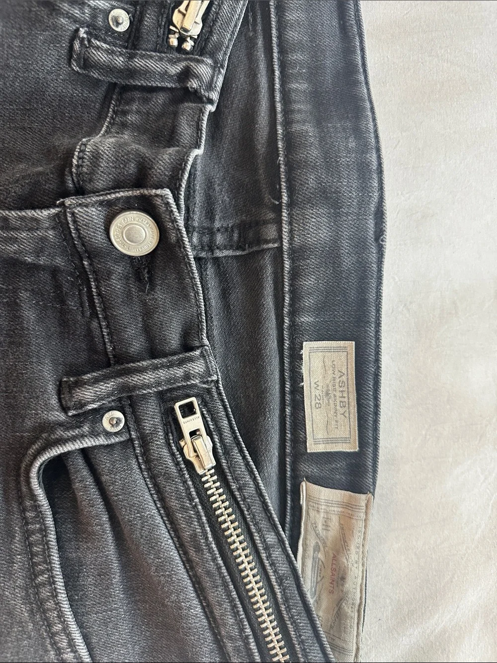 Black All Saints Low Rise Skinny Fit Women’s Jeans